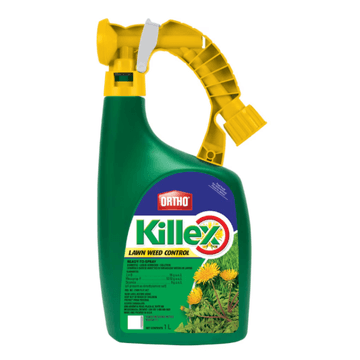 Killex Weed Control ready to spray 1L bottle for effective lawn weed management without harming grass.