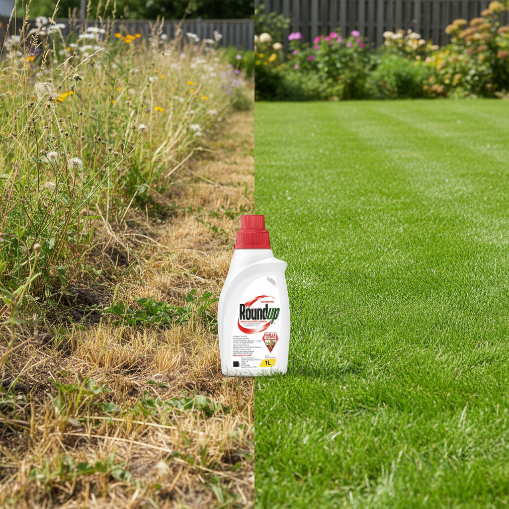 Roundup before and after